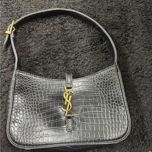 SHEIN Black Crocodile Pattern Mini Bag